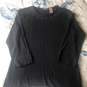 Women’s stretchy black top